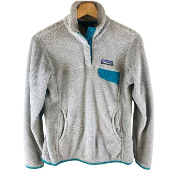 Patagonia Synchilla gray waffle fleece   Snap T pullover jacket Polartec warm L - Picture 9 of 9